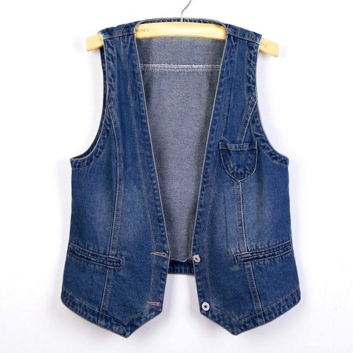 Gilet jean femme sans - gilet,