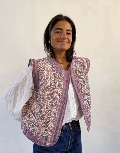 Gilet sans manche floral pour - sans,