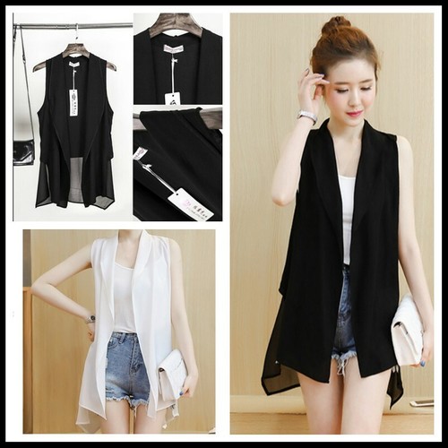 Gilet femme mousseline - gilet,