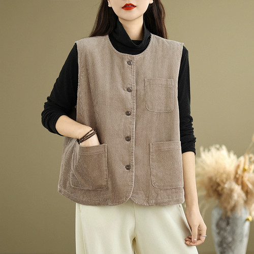 Gilet velours côtelé - en,